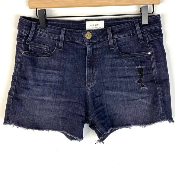 McGuire Denim Pants - McGuire Mrs. Robinson Shorts Black Distressed 25